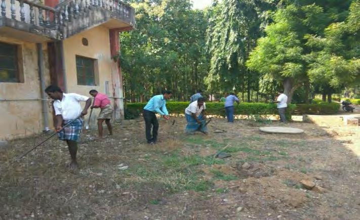 KVK : Thiruvannamalai, Tamil Nadu, Activity Organized: Cleaning around the Office premises and Vermicompost demo units Details : * All the available staff members of KVK