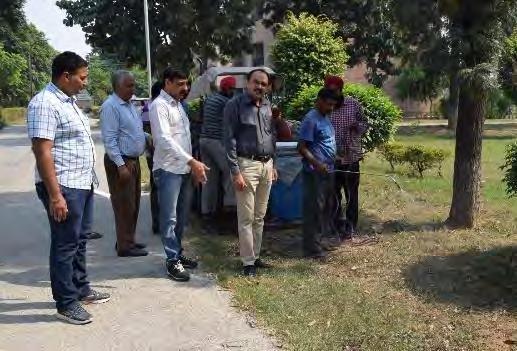 On 3rd day of the Swachhta Pakhwada, spraying of weedicide and fungicide was done at the
