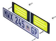 Effective protection against theft, falsification and manipulation Additional security against license plate theft is offered by special license plate holders.