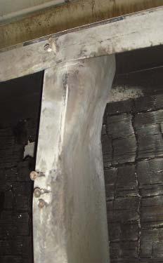 Figure 9 (a) shows the failure mode of the joist where the local buckling waves were observed along the length.