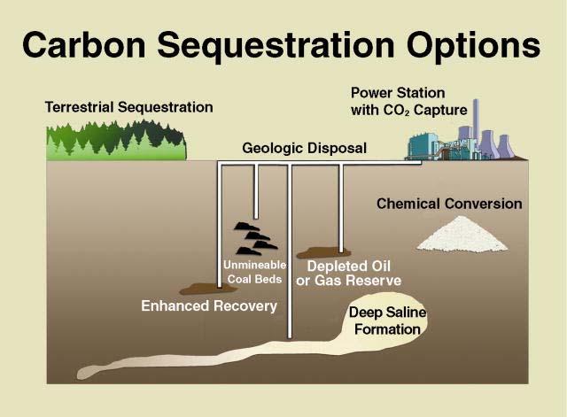 Can We Can Sequester the CO 2? Carbon sequestration schemes (aka carbon capture and storage CCS) involve injecting the CO 2 into underground storage cavities. Typically depleted natural gas wells.