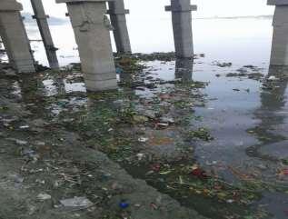 Trash Skimmer in Kanpur Before Cleaning After Cleaning Started