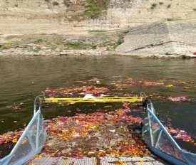 Trash Skimmer in Allahabad Before Cleaning After Cleaning