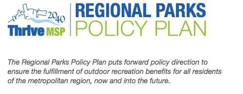 Parks and Recreation Regional Park Equity Lens Thrive MSP 2040 states the Council will strengthen equitable usage of regional parks and trails by all our region s residents, such as across age, race,