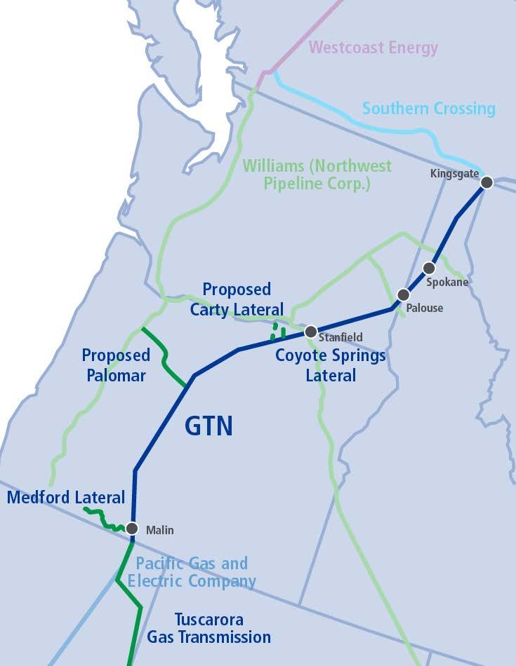 GTN Growth Projects Carty Lateral new lateral to serve PGE generation facility in 2016 Trail West cross Cascades link to serve growing markets in the I- 5