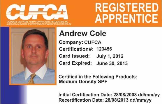 Registered Apprentice Card Mandatory 5-yr