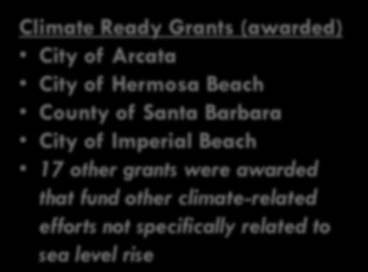 Beach Monterey City 17 of other Goleta grants were awarded County City City that of of fund Half Santa other Moon Barbara climate-related Bay City efforts of LA