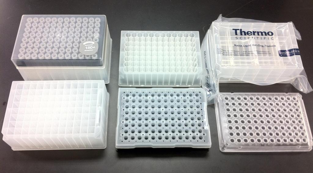 Labware used: Agilent Filtered 250µL tips (180µL capacity) Thermo/Nunc 1.