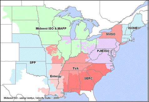 20% Wind Requires Some Regions to Supply More Based on Resource Availability Areas that meet 20% wind energy on a regional basis, by scenario Scenario 1: Midwest ISO, MAPP, SPP