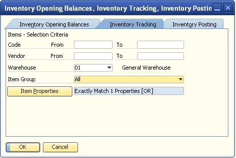 Generate Inventory Tracking Window Go to: Inventory > Inventory