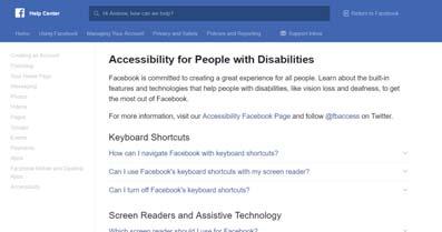 Facebook Help Center Photo Accessibility on Facebook How can I make my photos accessible to people using assistive technology (ex: screen readers, zoom tools,