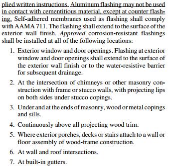 corrosion-resistant flashing: