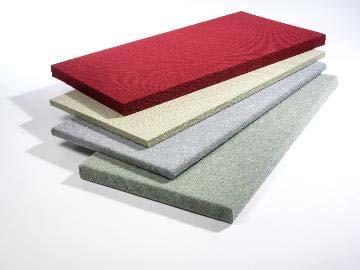 Cementitious Wood Fiber Interior Fabric-Wrapped Panels 49 Features: Abuse-resistant,