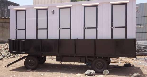 Portable TOILETS ON TROLLEYS Easy to