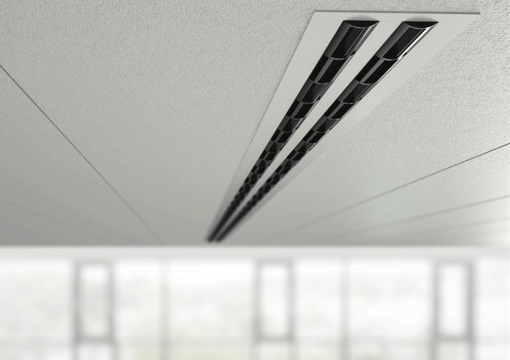 DESCRIPTION The SMARTEMP Linear Multistream Ceiling Diffuser, type LMC-AD (figure ), is a multi-nozzle linear slot diffuser with adjustable discharge direction that can be flush mounted in a ceiling