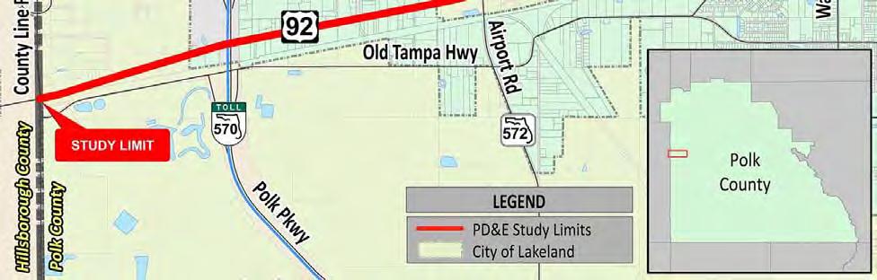 Wabash Avenue in Polk County. The purpose of the PD&E study is to evaluate engineering and environmental data to determine the type, preliminary design and location of the proposed improvements.