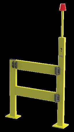 Vivid Gate with warning light Verge Vivid Gate with warning light & signal The Verge Vivid Gate has a flashing light to alert forklift operators when the safety gate has been opened warning them of