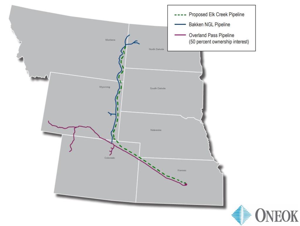 ONEOK Elk Creek NGL Pipeline Project Highlights 900 Miles - 20 Pipeline $1.