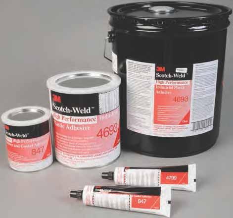 Rubber and Gasket Adhesives Requirement Size Availability Lead 1300 Neoprene or SBR bonding 1300L Sprayable, low viscosity 847 Vinyl bonding, plasticizer resistant 4799 EPDM bonding 80 Aerosol