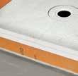 curb Preformed, lightweight and easy to install Can be cut to length Can be used with Schluter prefabricated shower trays or mortar