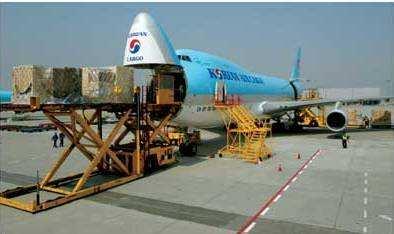 Korean Air cargo has 150,000 sq m cargo terminal to handle 100,000 tons a year air freight rising to 500,000 tons.