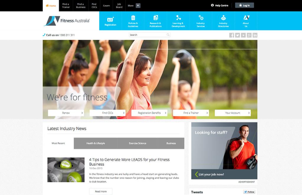 Website fitness.org.au Fitness Australia Registered Exercise Professionals and Fitness Businesses are highly mobile, with 40% accessing our website with mobile devices.