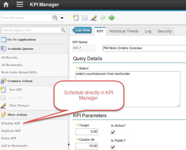 queries o KPI viewer single application to view all KPI s o KPI manager changes to KPI