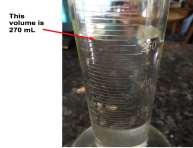 How to Determine Volume If Filling the Container Requires More Than One Cylinder Full of Water If the water in the graduated cylinder does not fill the can entirely, record the first volume of the