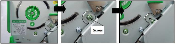 After Moving the location of the Screw A, fasten the screw B again) 2.