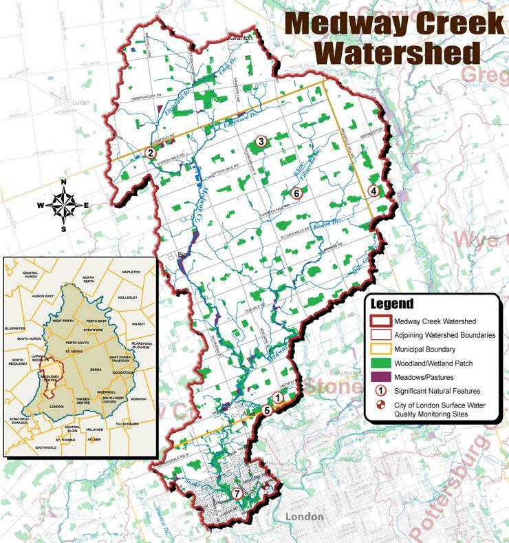 BACKGROUND MEDWAY SUBWATERSHED Figure 3: Aerial view of the Medway subwatershed The Medway Creek Watershed is approximately 20,490 ha in area and consists of mainly agriculture land use.