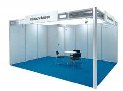 1: Stand space The individual solution: Book the space for your trade fair stand, which you can design and construct as you wish. You simply pay for the stand space.