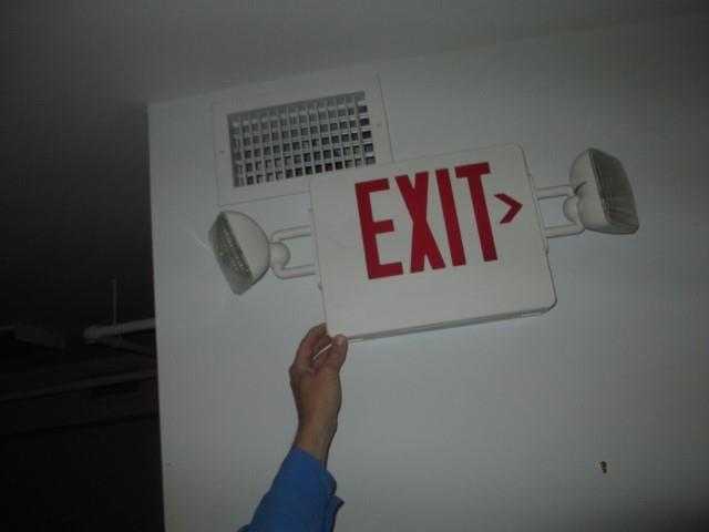 Repair Needed: The emergency lighting for the exit signs 3 rd floor
