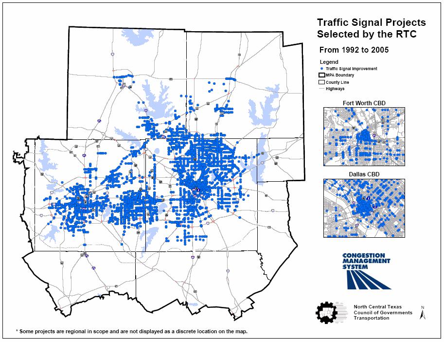 EXHIBIT III-5 To date approximately 300 arterial intersection improvements will be implemented through the TIP, thus enhancing arterial traffic flow, in addition to reducing the propensity for