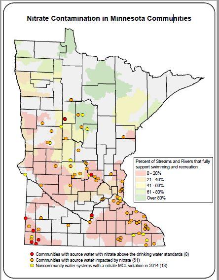 Why am I involved Several public drinking water suppliers in Southwest Minnesota have elevated nitrogen levels The aquifers used for the public drinking water supply in Southwest Minnesota are