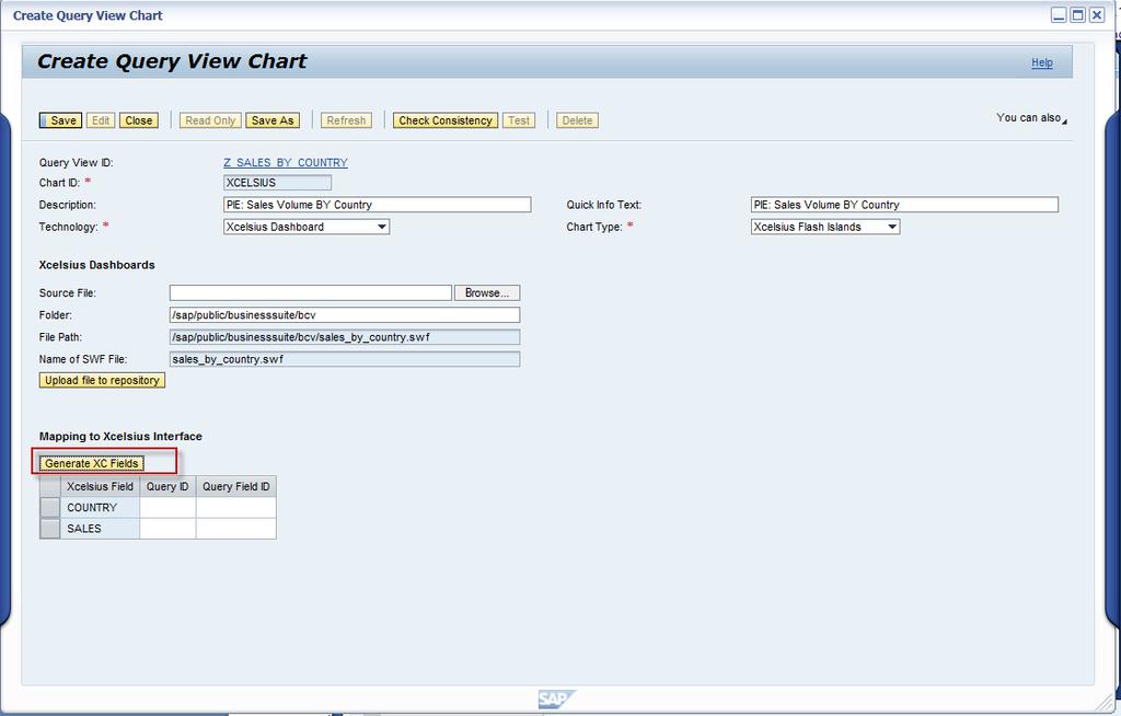 3.2.4 Mapping Xcelsius Fields Against BCV Query Fields 1.