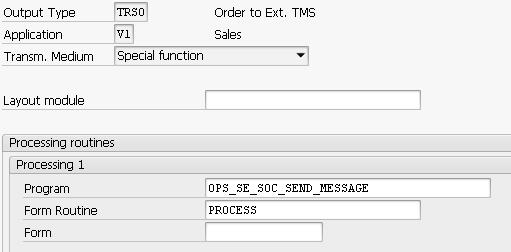 4 Output Types in SAP ERP SD Output determination setup For the integration of the sales order, you need to create a new output type (output type TRS0).