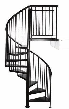 Value Stair Spiral Kit - Buying Guide platform railing * top baluster (1" main) * Shown with option: square platform with railing on 2 parallel sides.