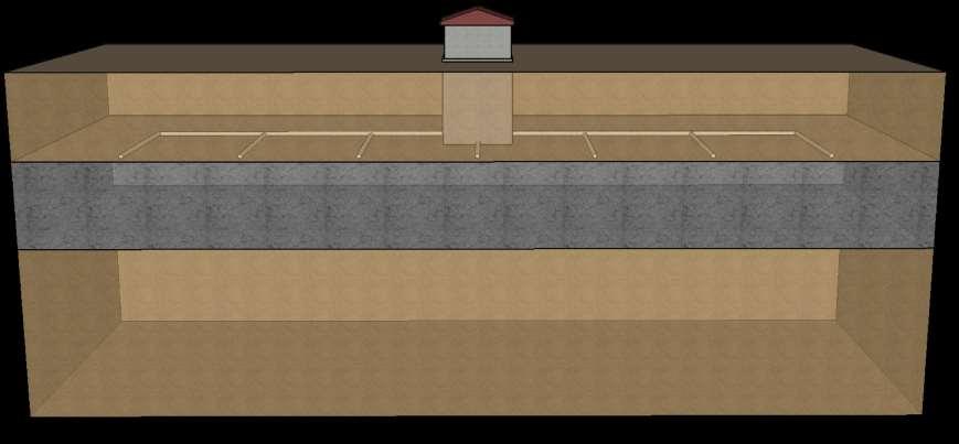 Onshore infiltration gallery cross section Collection Vault Pump Station Building (24'x24'x15')