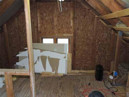 The sheetrock and the existing framing is being removed so that I can pull up the floor.