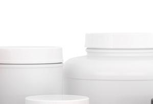 POWDERPAC CONTAINERS Large volume containers for powder with industry standard neck fi nish.