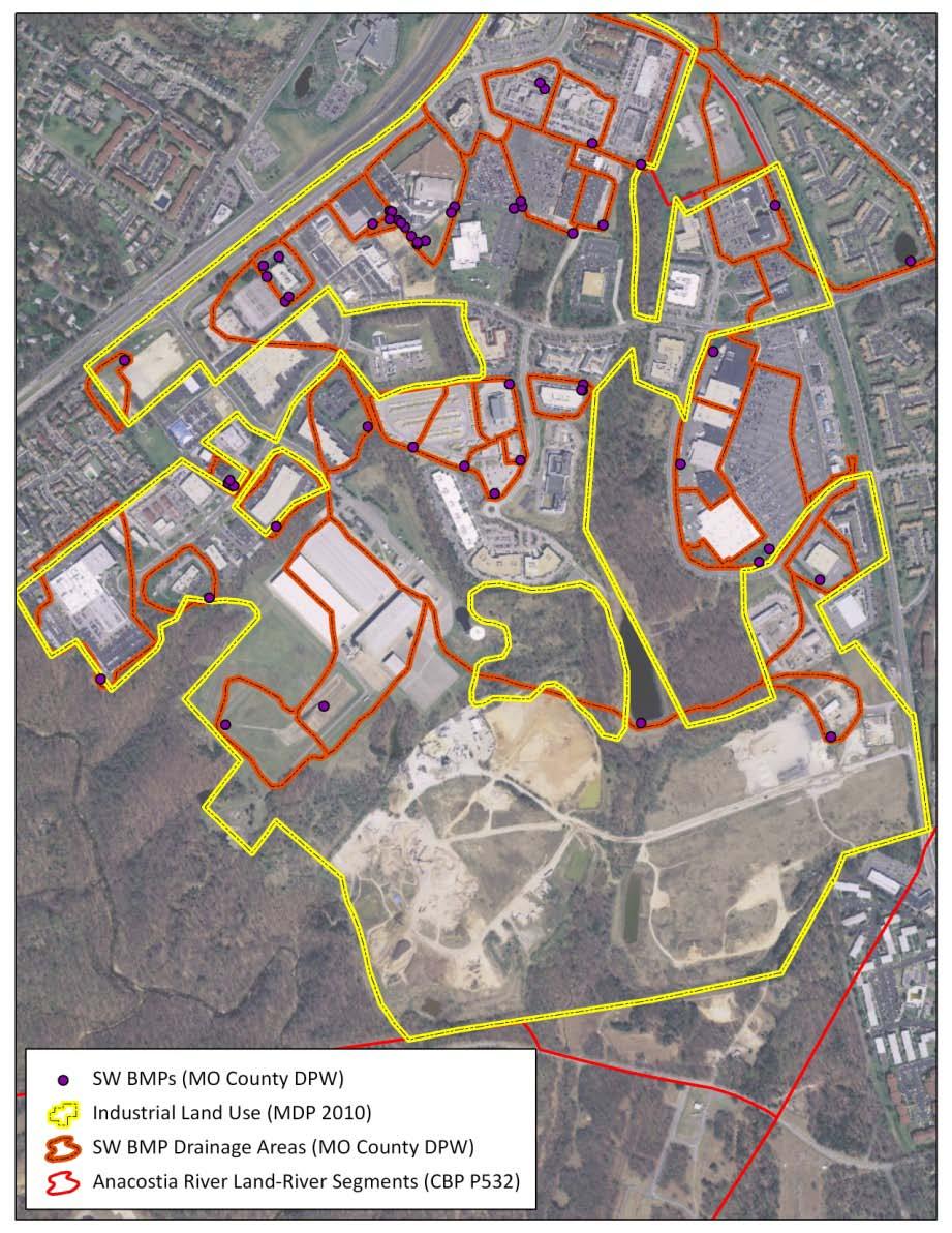 Stormwater BMP Source Tracking Methodology Industrial Land Use Focus Based on the overlay with MDP s