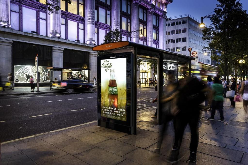 LONDON DIGITAL NETWORK: THE 3 D S THAT CHANGE THE FACE OF OUTDOOR Data: 9m audience data points Route 100,000 geo-sales zones CACI 20m web/app usage zones Telefonica One of the most visible digital
