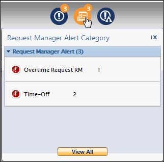 To resolve requests using Request alerts, do the following: 1. Click the Request alert icon.