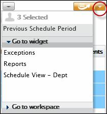 The Go To control appears on widgets and workspaces depending upon the configuration of your Navigator. To use the Go To control, do the following: 1.
