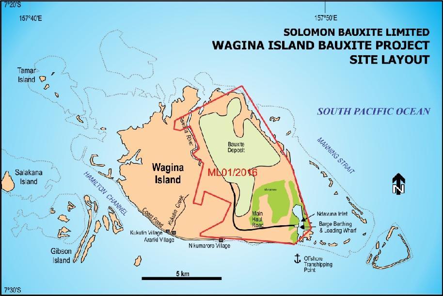 Growth Wagina bauxite project Strategic Loan to South West Pacific Bauxite Majority owner of the attractive Wagina bauxite project Currently undertaking due diligence on Wagina