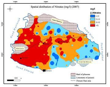 S and Nitrates maps High Concentration of TDS in the North and the central part of