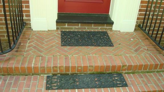 9. Main Entry Stoop: Brick and mortar joints are in poor