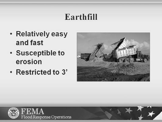 Earthfill is a simple and relatively easy method of capping a levee that is used quite often.