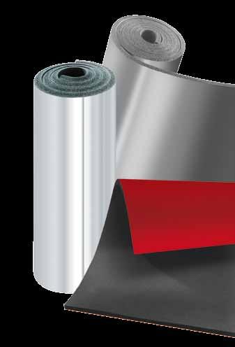 EASY APPLICATION ECONOMICAL CONTINUITY OF INSULATION GUARANTEED ELASTICITY AND STABILITY In all widths and thicknesses, standard (A) and self-adhesive (B) A B FINISHES COLOR SYSTEM Elastomeric sheet