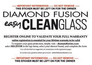 cloudy or noticeably dull appearance. Diamond Fusion Easy Clean works in two stages to protect your glass from these impurities.